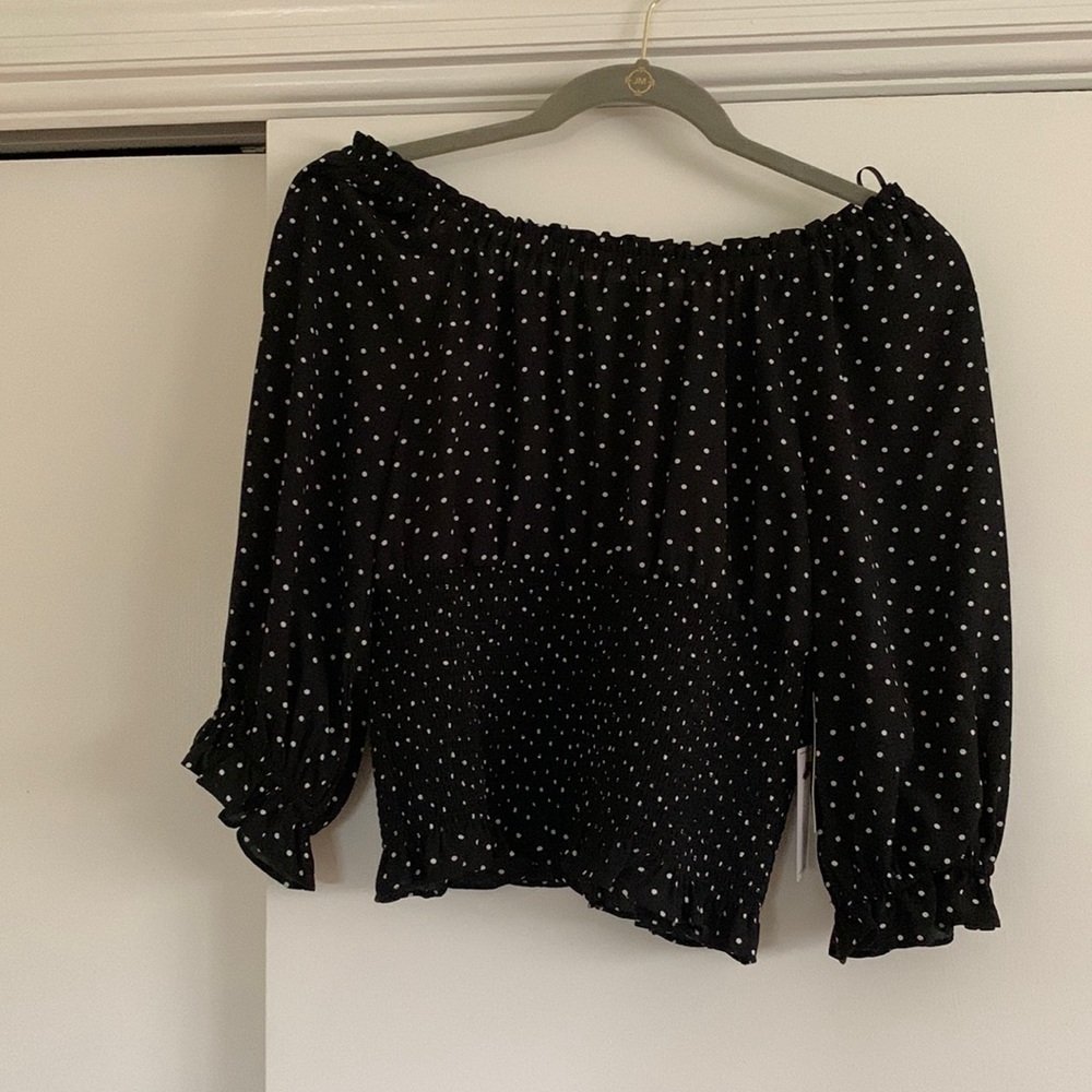 Cropped off the shoulder 1. State peasant blouse